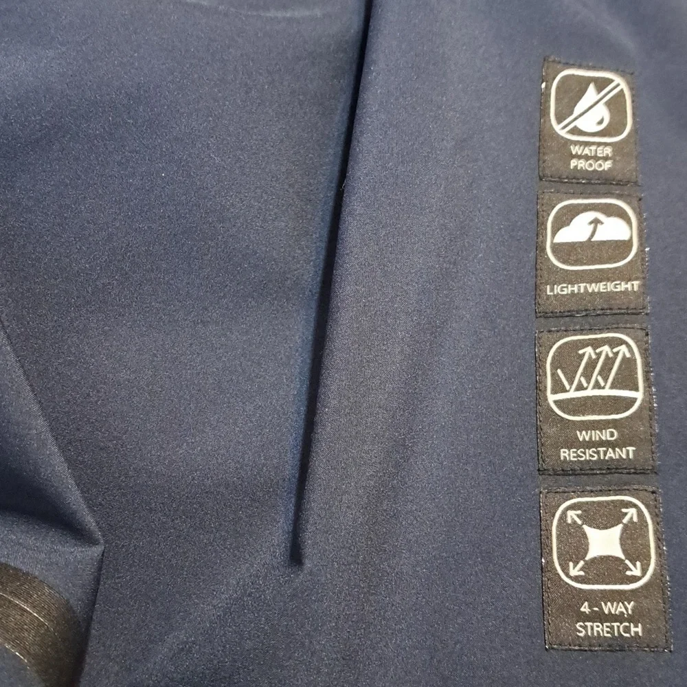 Andrew Marc Navy Blue Waterproof Lightweight Wind Resistant Hooded Jacket XXL‎